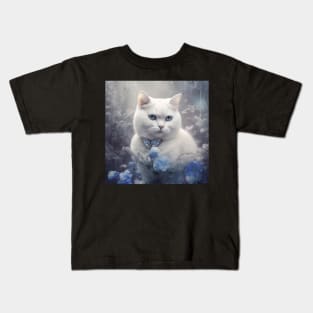 White British Shorthair Cat Kids T-Shirt